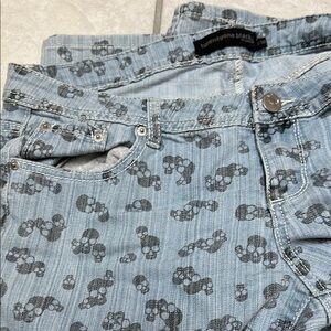 Forever 21 Blue Skeleton Print Jeans